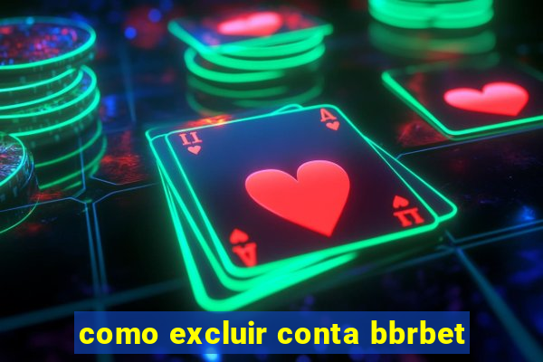 como excluir conta bbrbet